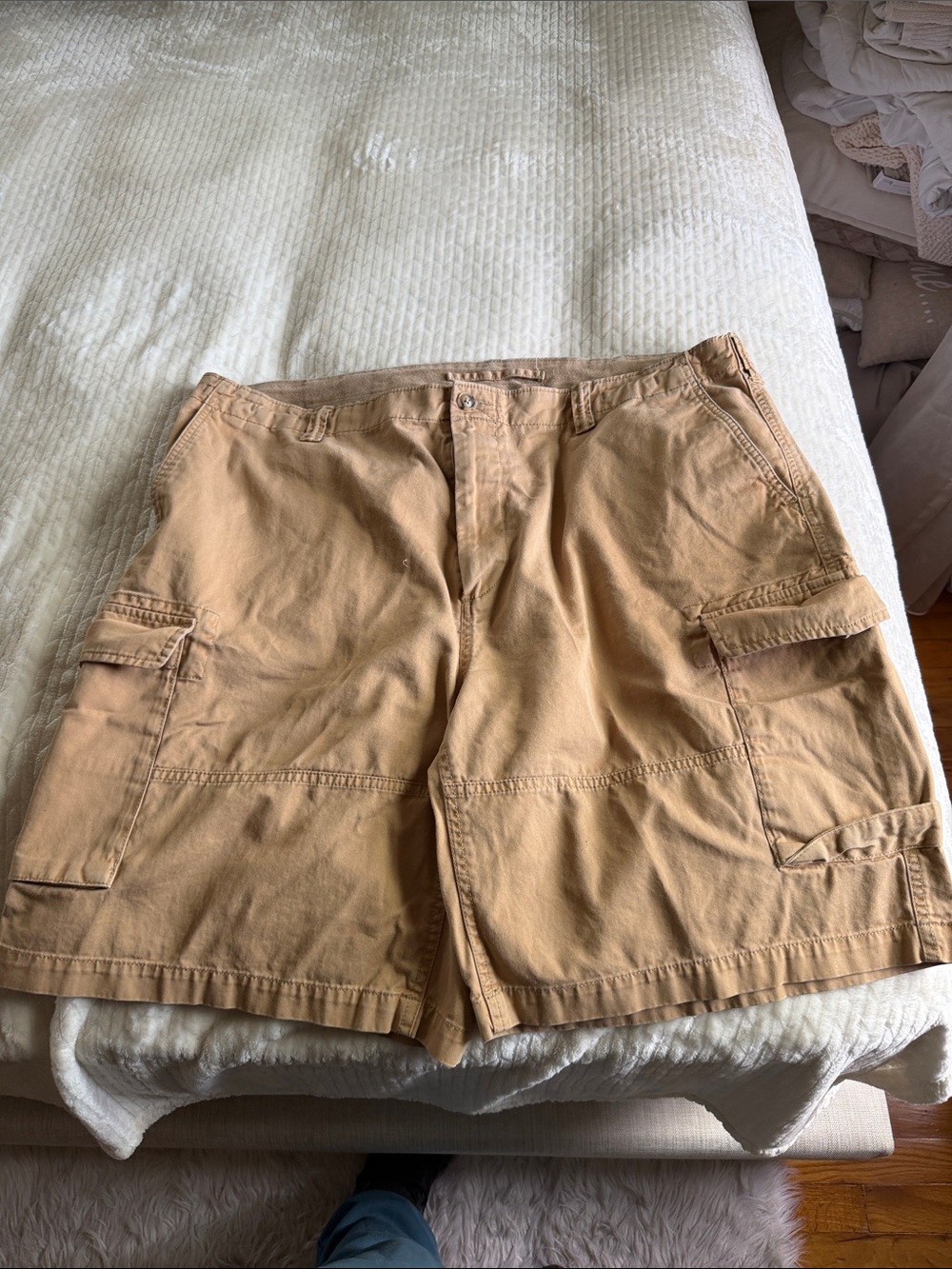 Ralph Lauren Tan Cargo Shorts with Utility Pockets